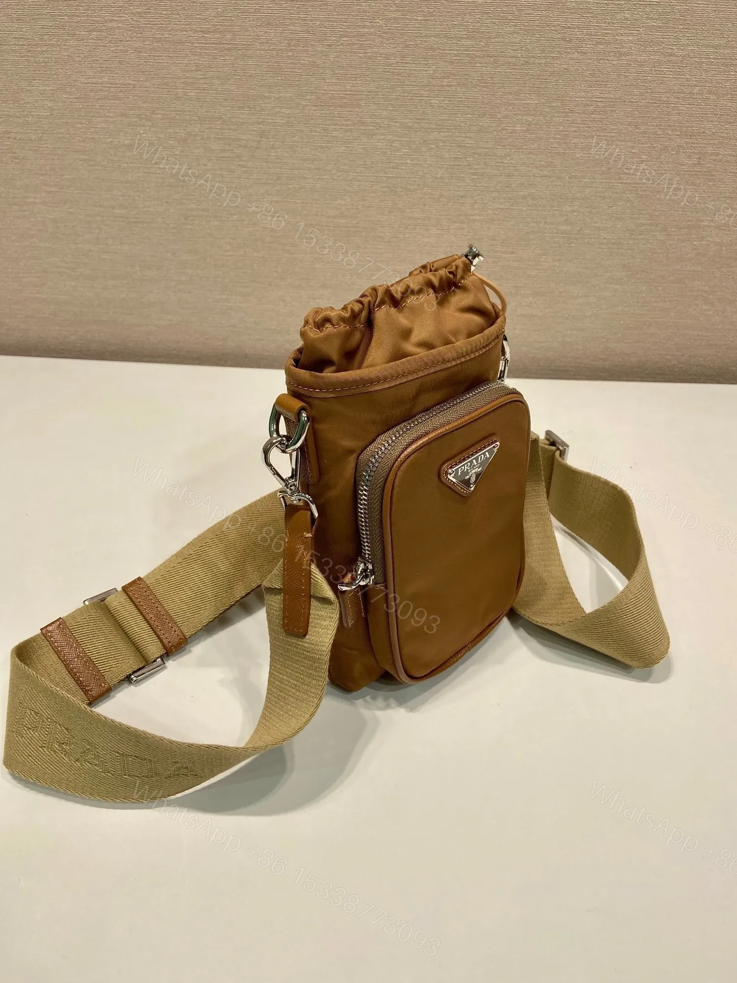View 4 of PHONE BAG 18 IN SEPIA BROWN RE-NYLON