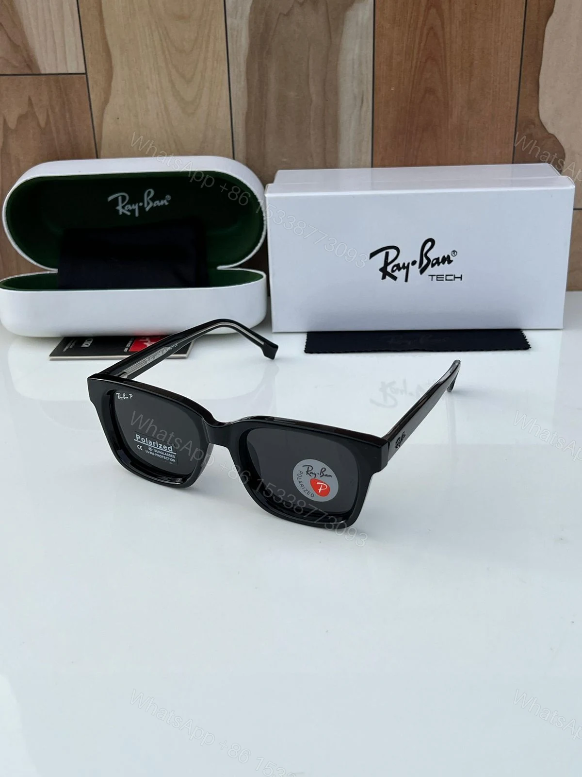 Ray-Ban Wayfarer Tech Polarized Black — view 1