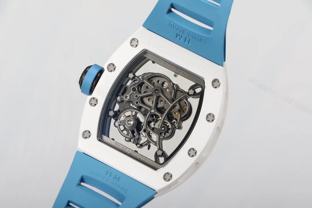 View 6 of Richard Mille RM055 Black Ceramic RMUL2 Movement White Shock Absorber Edition RM055-BC-RMUL2-WHITE-SHOCK