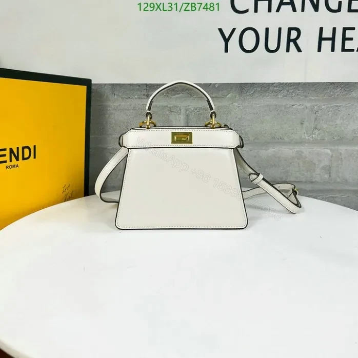 View 29 of Fendi Beige Peekaboo ISeeU Small Bag ZB7481