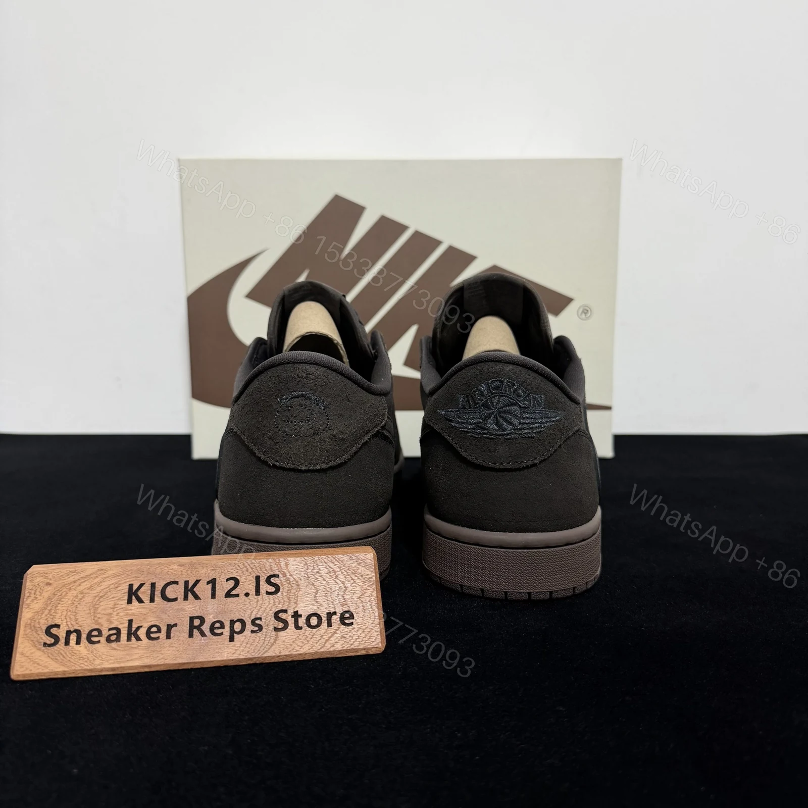 View 6 of Travis Scott x Air Jordan 1 Low Og Velvet Brown Reps