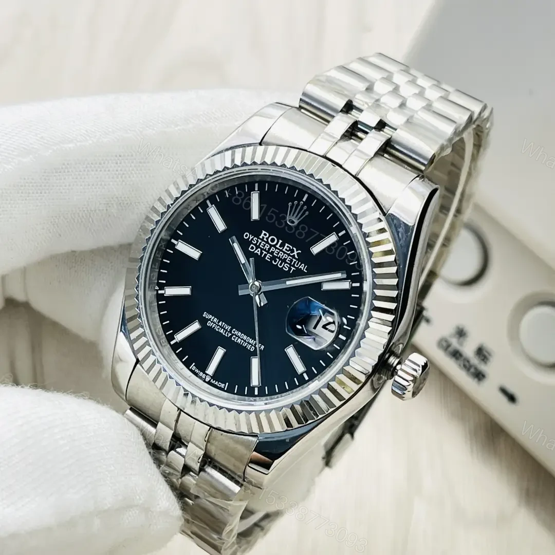 View 3 of Fake Rolex Datejust Black Stick Best Jubilee Bracelet 41MM 126234-0015