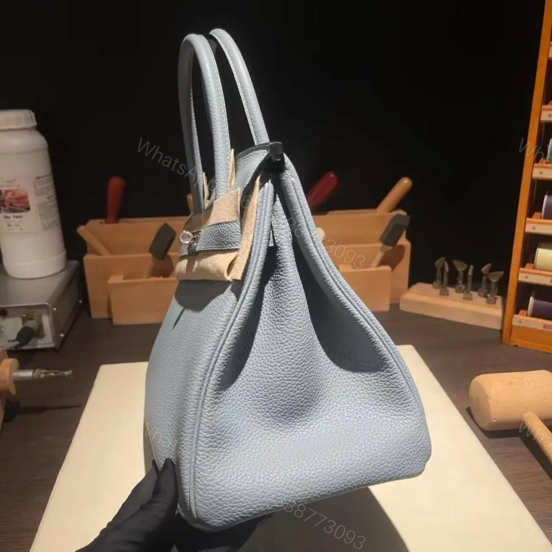 View 3 of HN 25 CLOUD BLUE* TOGO LEATHER *SILVER* HARDWARE