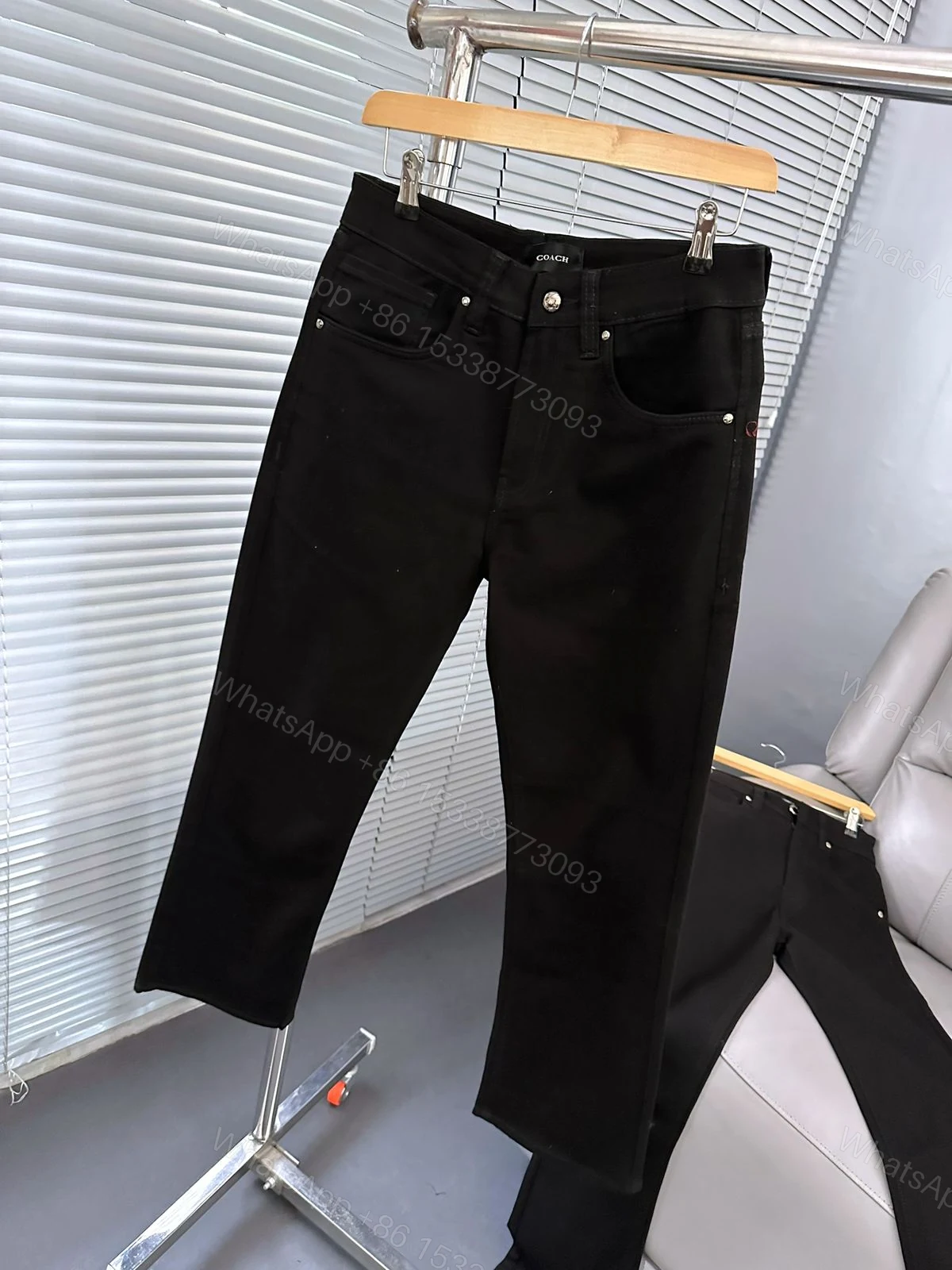 Coach Current Store Exclusive Black Denim Straight Fit First Copy | AAA+ Replica — view 1
