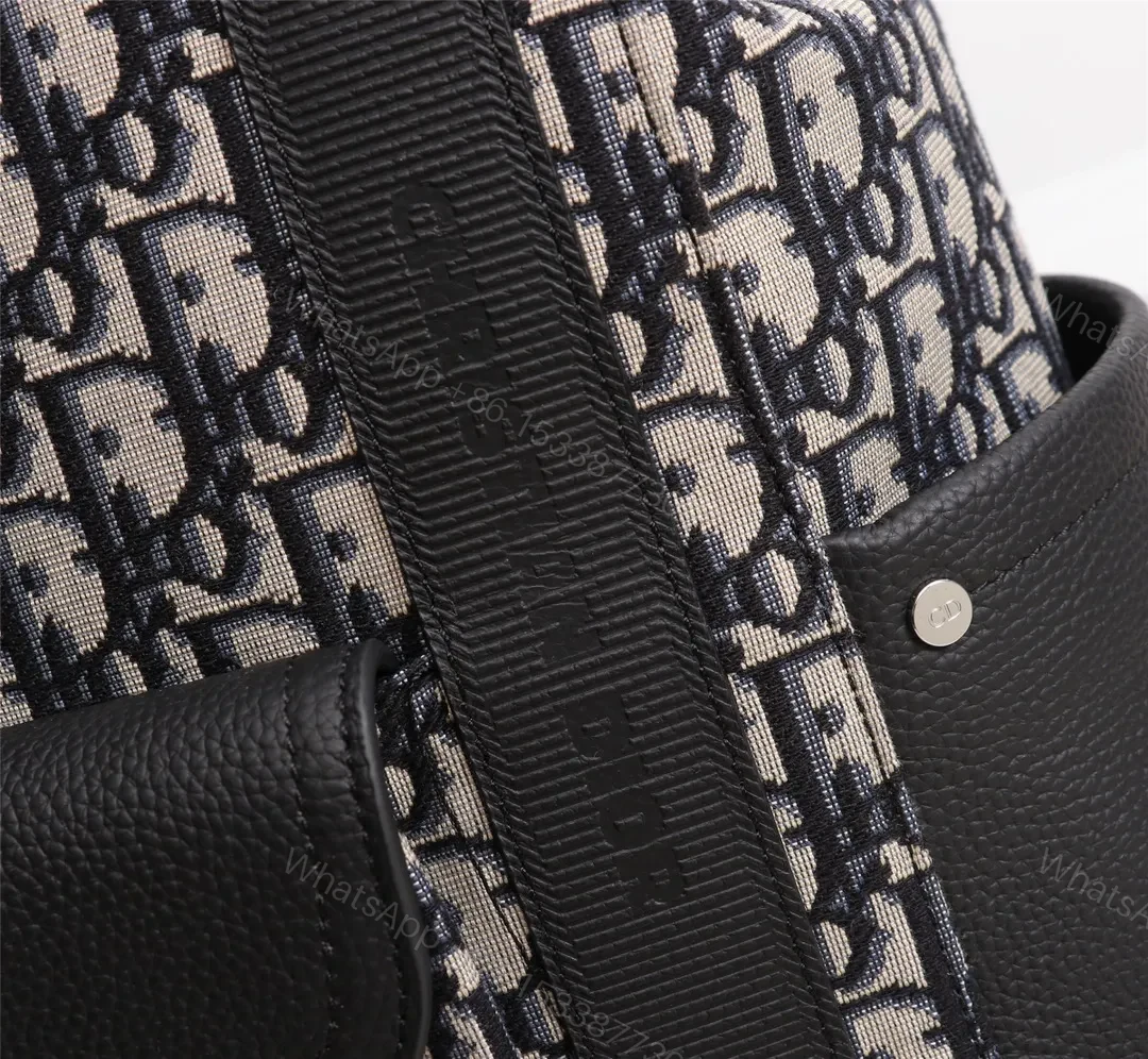 View 6 of Monogram Patterned Backpack: Luxe Utility, Durable Carryall