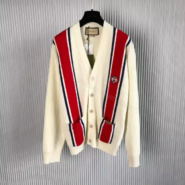 GG Knit Cotton Cardigan with Patch – RJK01 — view 1
