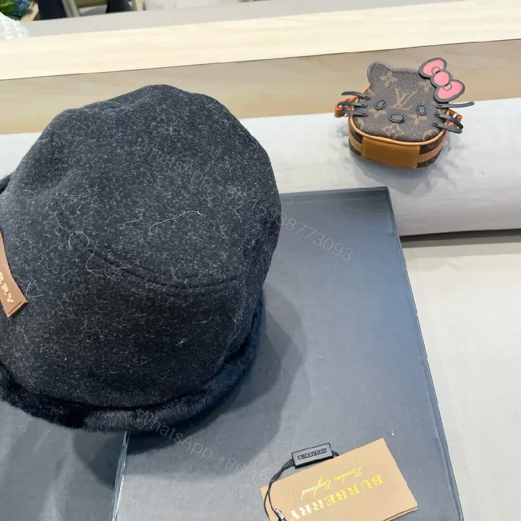 View 7 of Charcoal Wool Bucket Hat: Modern Luxury, Textured Comfort