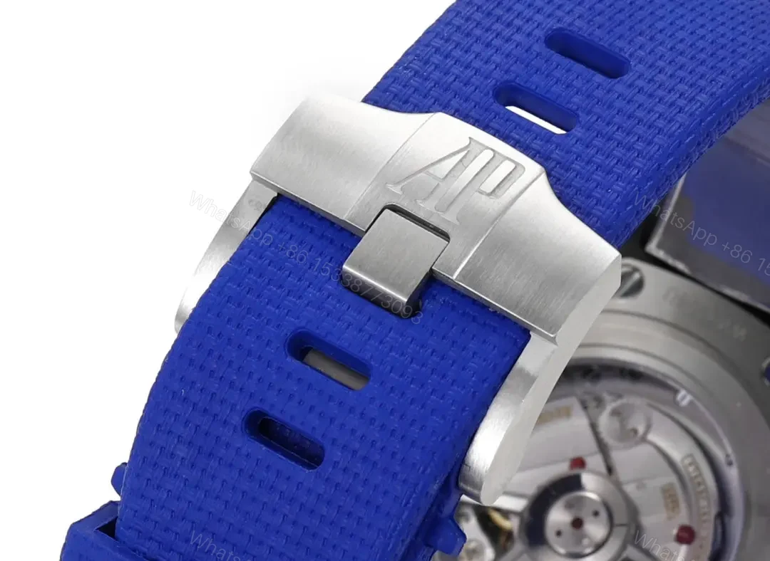 View 9 of JH Factory Audemars Piguet Royal Oak Offshore Blue Ceramic Watch with Chronograph Function