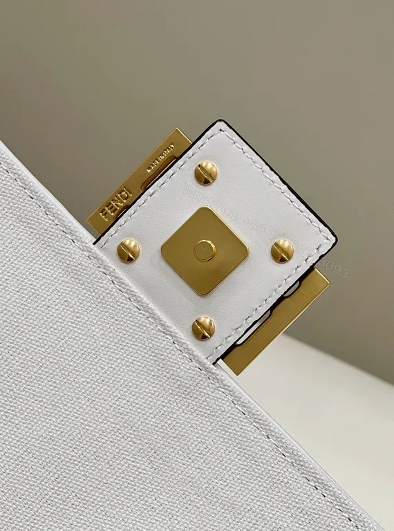 View 8 of Chic Fendi Textured Mini Bag with Gold Hardware