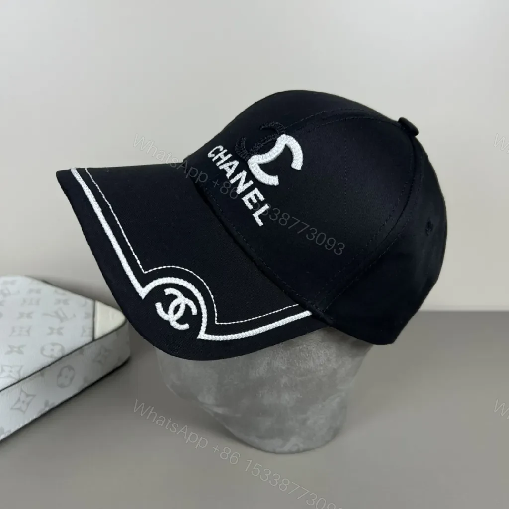 View 8 of Structured Black Cap with Designer Embroidery, Everyday Luxury