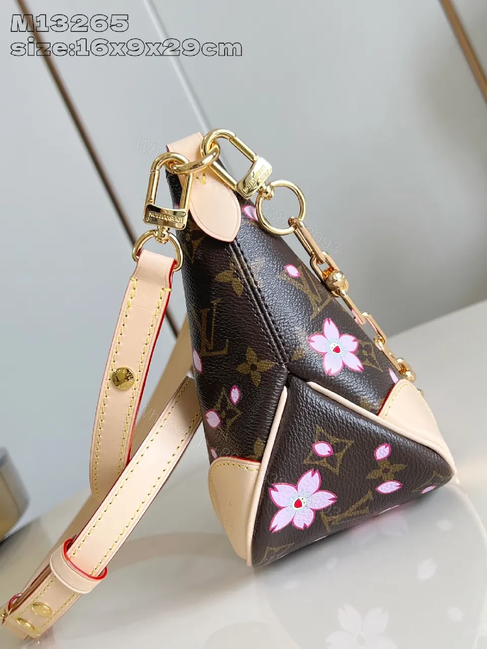 View 4 of Chic Floral Pouch Bag: Monogrammed & Floral Accent Carry