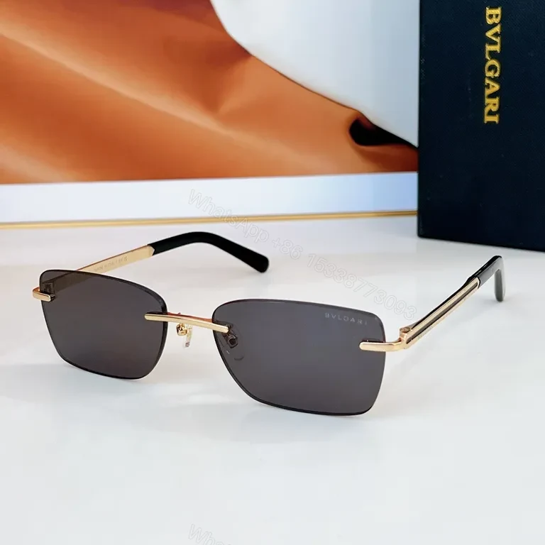 View 7 of Chic Minimalist BVLGARI Sunglasses: Matte Metal, - Sunglasses