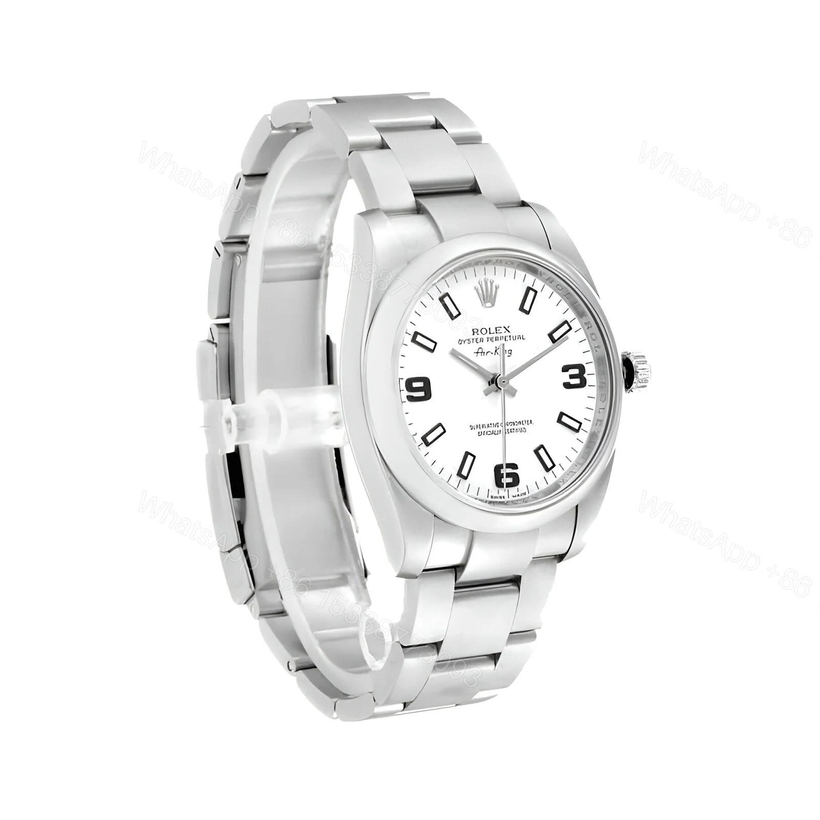 View 3 of Rolex Air King Stainless Steel White Dial 114200 Replica