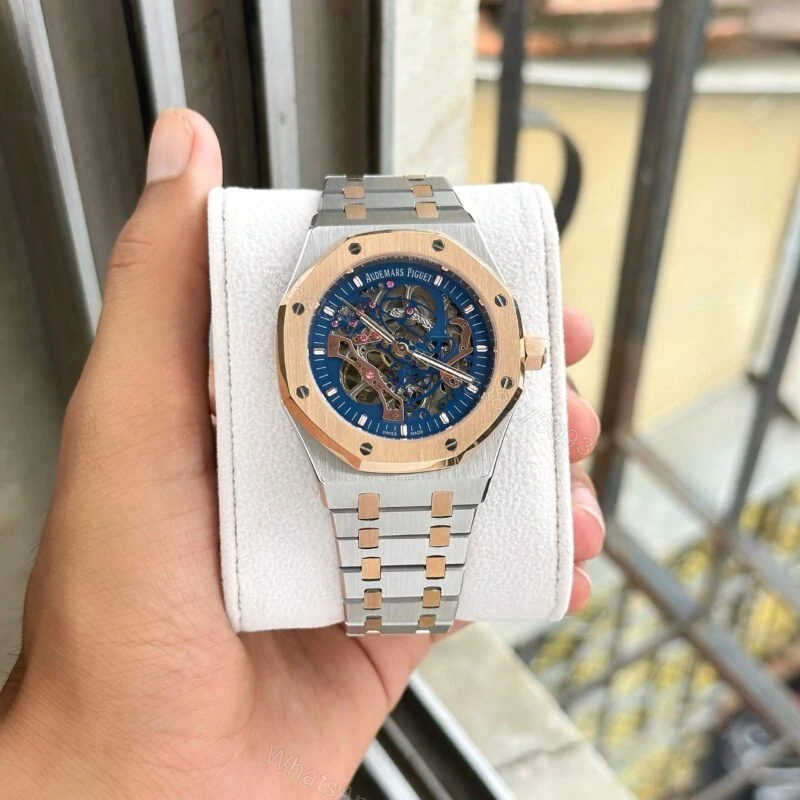 View 2 of Audemars Piguet Royal Oak Openworked 42mm Blue Dial Automatic