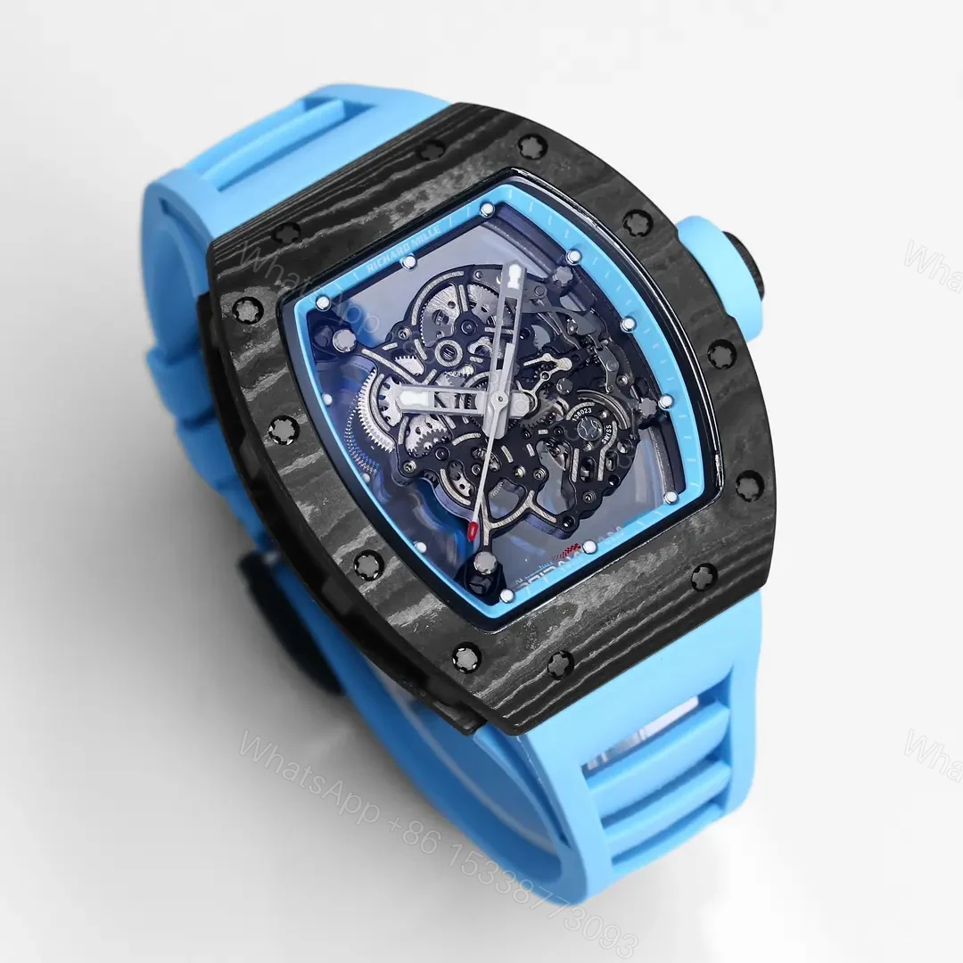 View 2 of EUR Factory Richard Mille RM055 Blue Carbon Fiber Watch