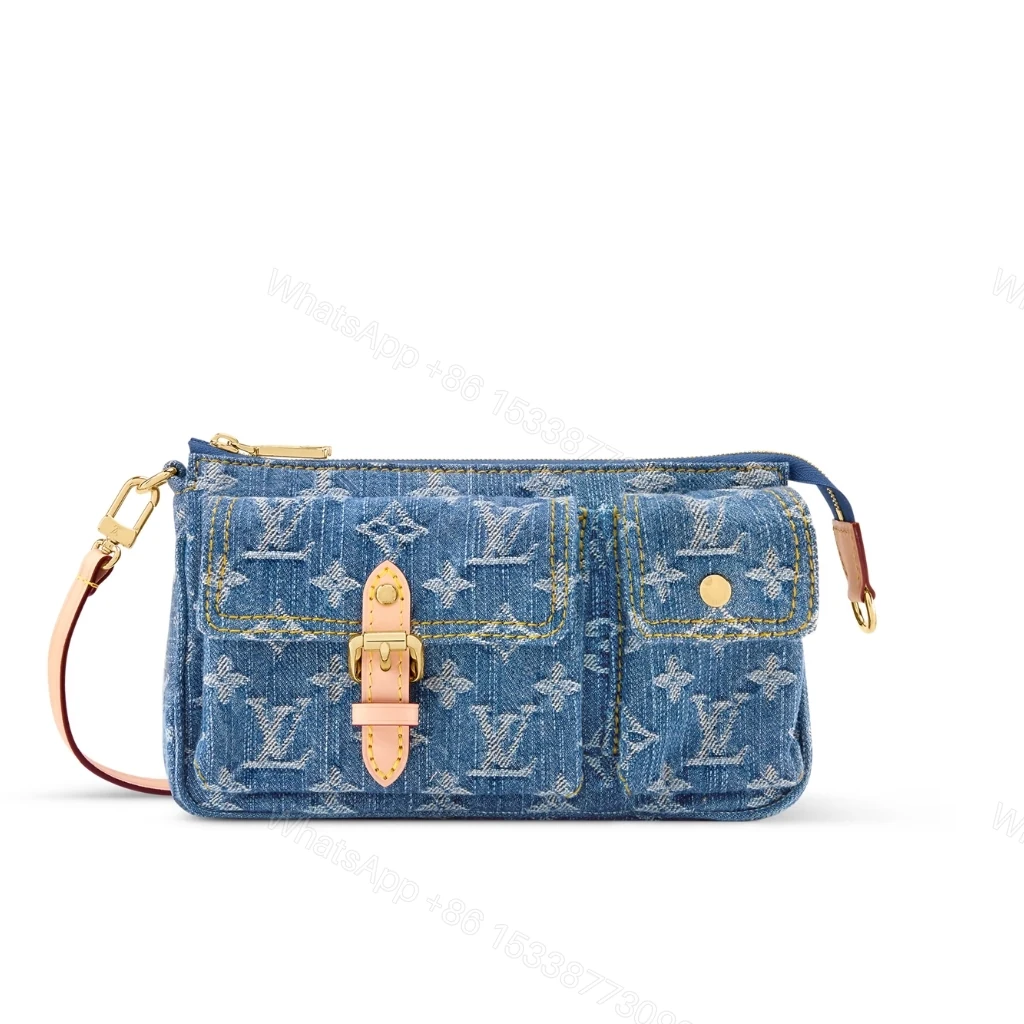 Louis Vuitton Pochette Accessoire Cargo Blue Denim 23cm M27602 — view 1