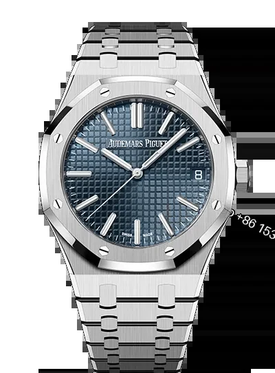 Replica AP Royal Oak Stainless Steel Blue Dial 41mm — view 1