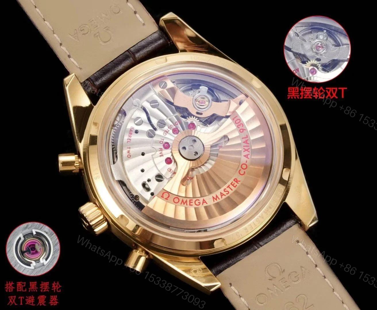View 5 of Omega Speedmaster Broad Arrow Yellow Gold Enamel 3656.20.31