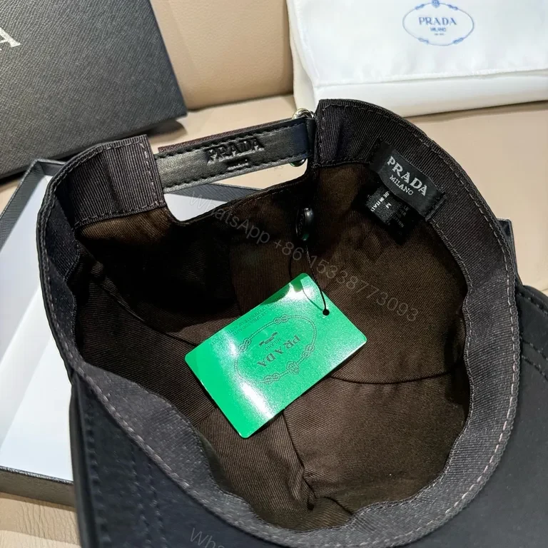 View 7 of Minimalist Luxe Nylon Cap â€” Prada Logo, Unisex, Durable