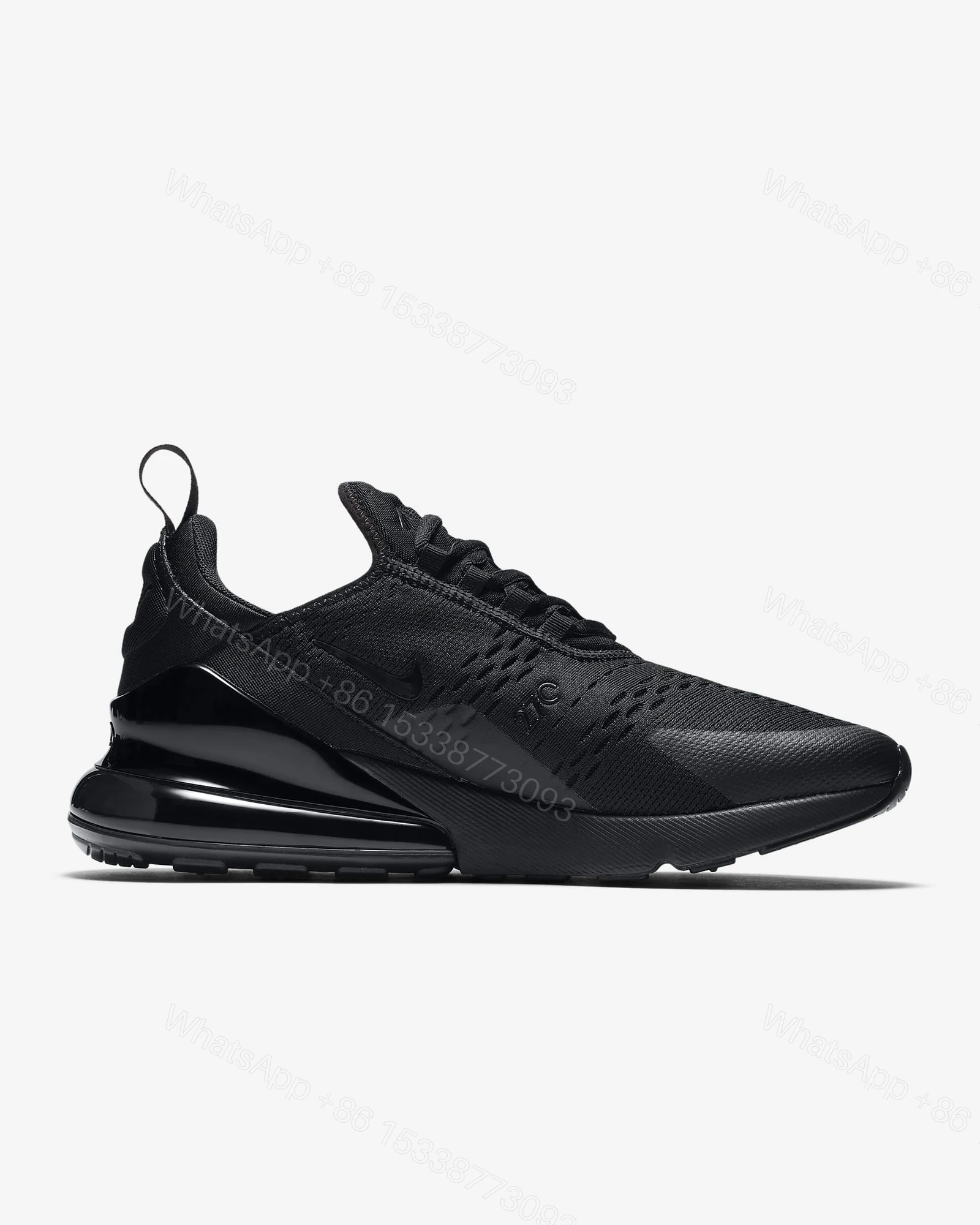View 4 of Nike Air Max 270 Triple Black AH8050-005