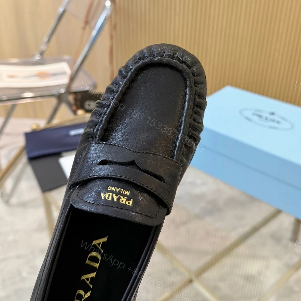View 10 of Prada Leather Loafers Black 1D175O 007 F0002 F 020