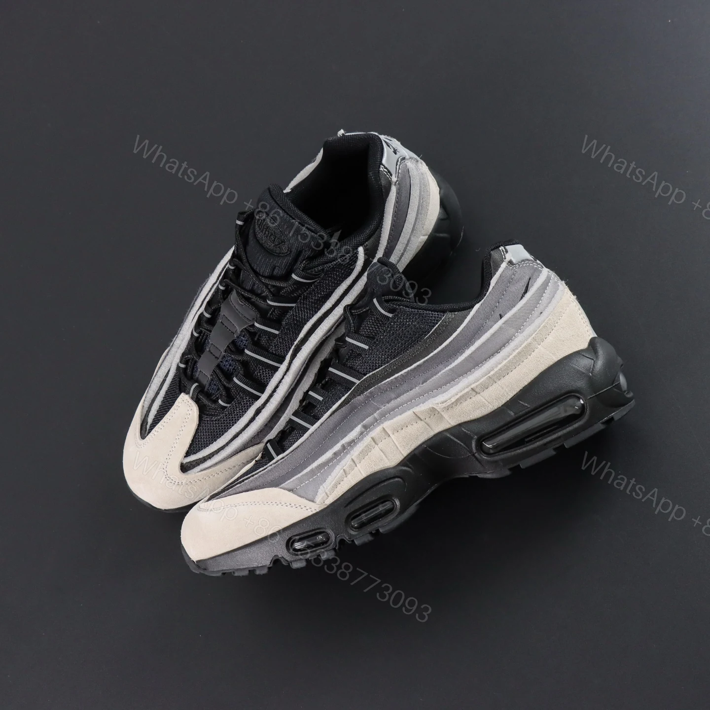 View 8 of Nike Air Max 95 Comme des Garcons Black Grey Reps