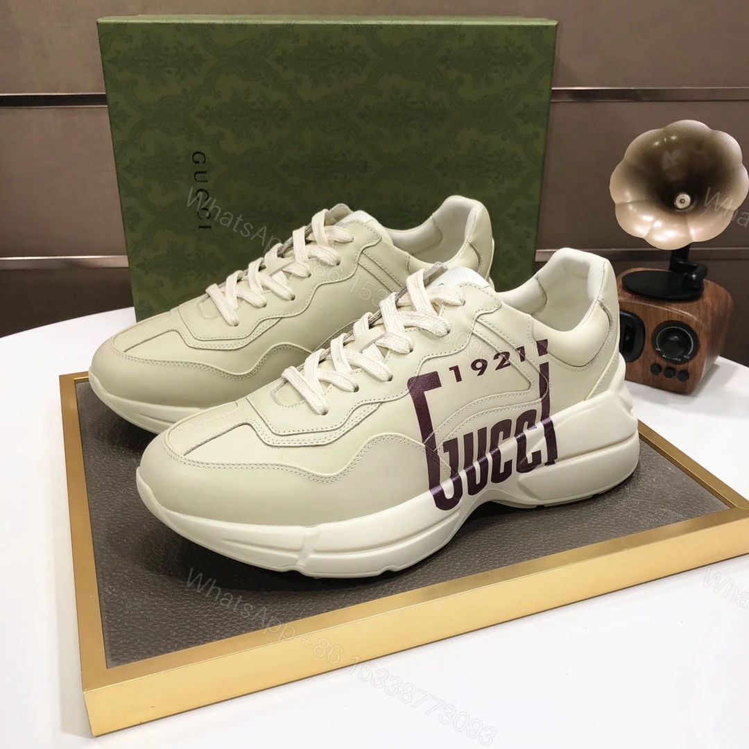 Gucci高仿1921紀念Logo復古男鞋 復刻原創風格標誌鞋 — view 1