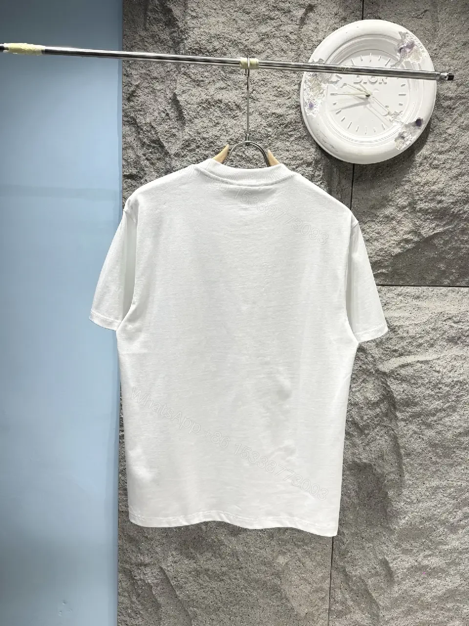 View 6 of White Cotton Dior Graphic T-Shirt