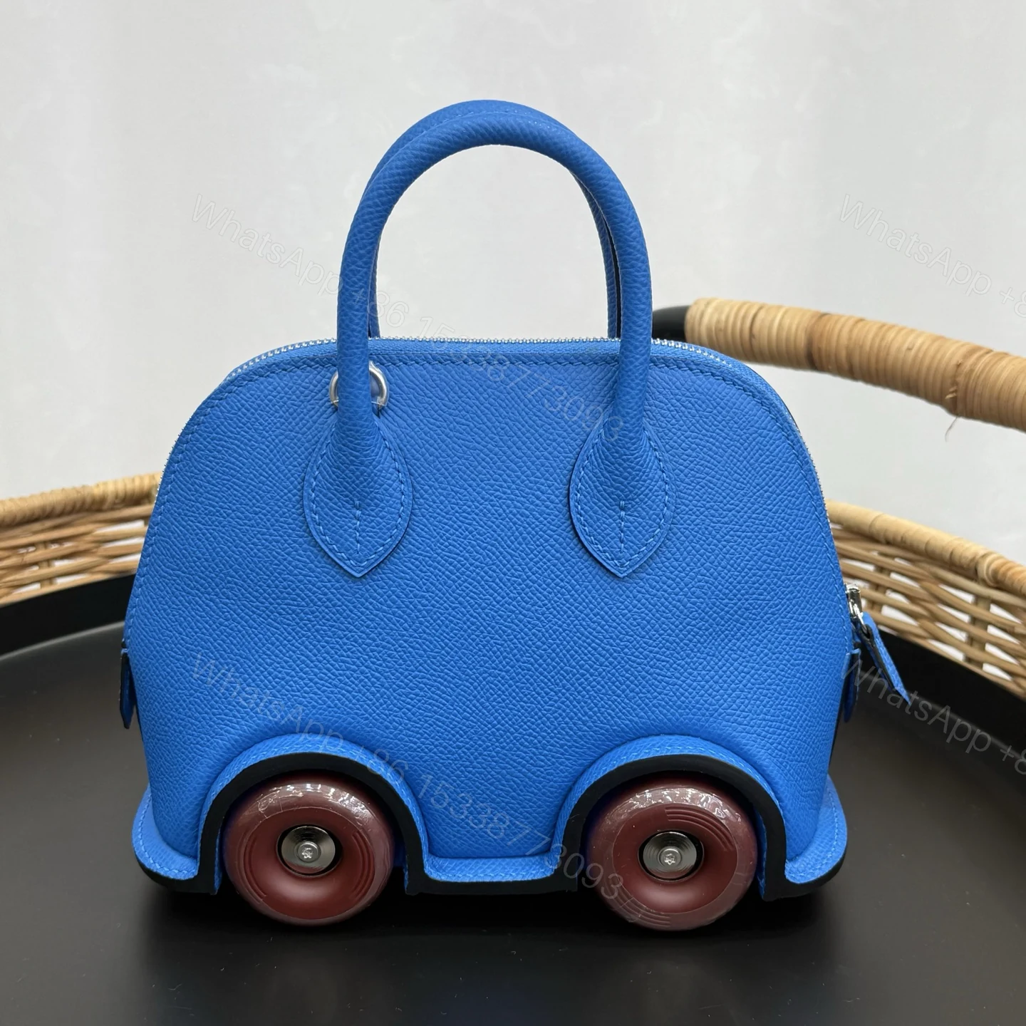 Hermes 高仿 女款 Mini Bolide 小車包 藍色設計款 — view 1