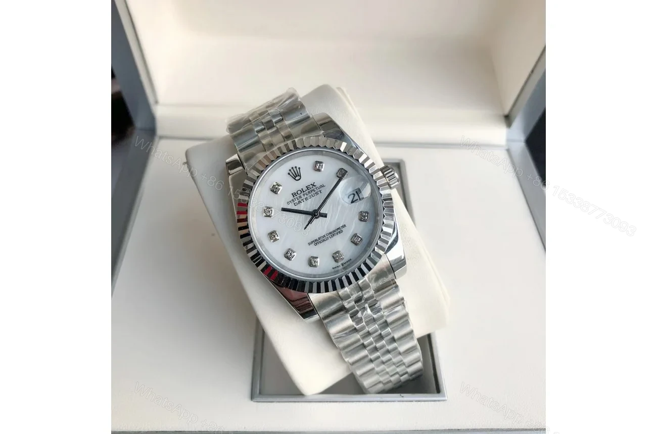View 3 of Replica Rolex Datejust SS/SS Jub White/Dial 36/28 mm