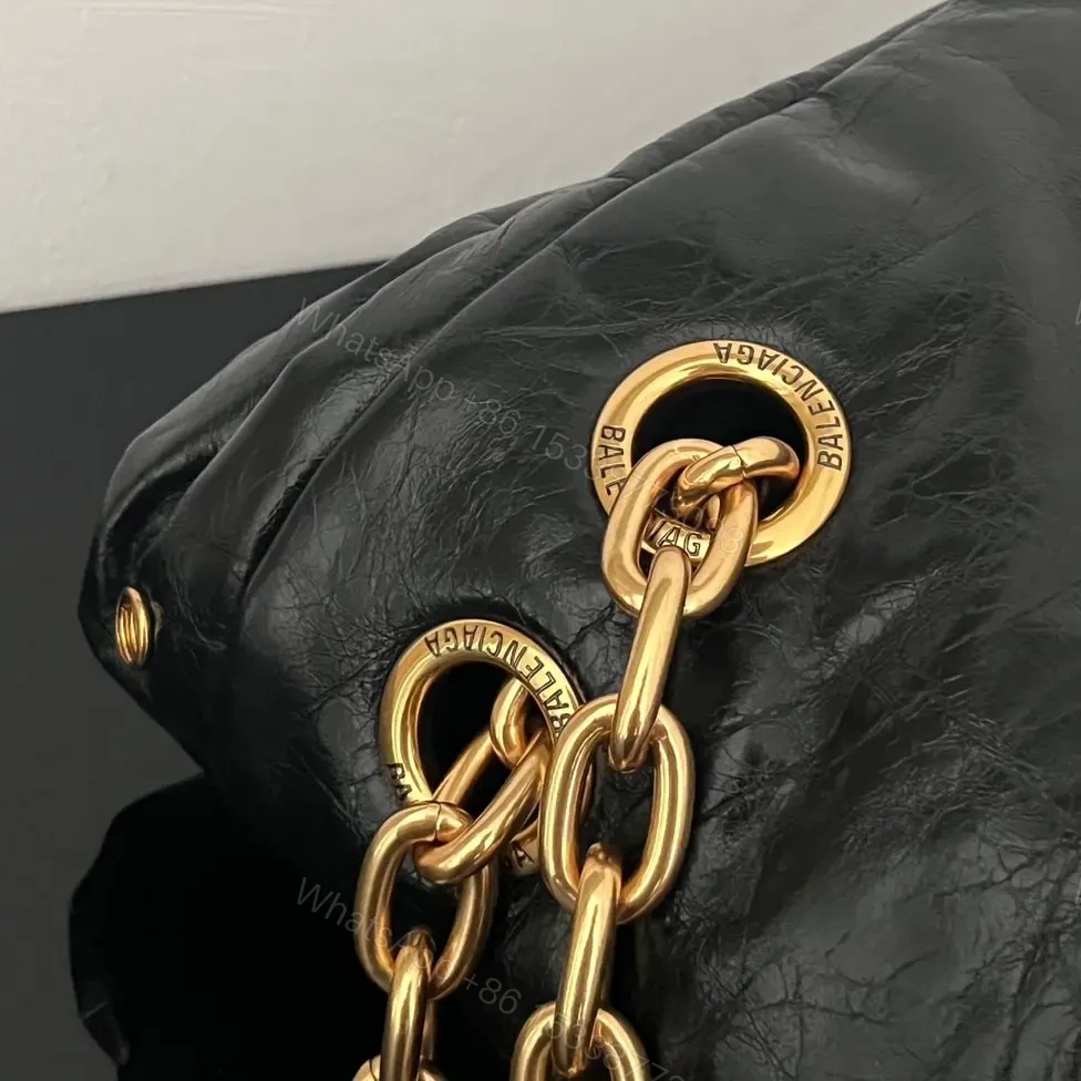 View 14 of 高仿Balenciaga*Monaco系列新款單肩包黑金L