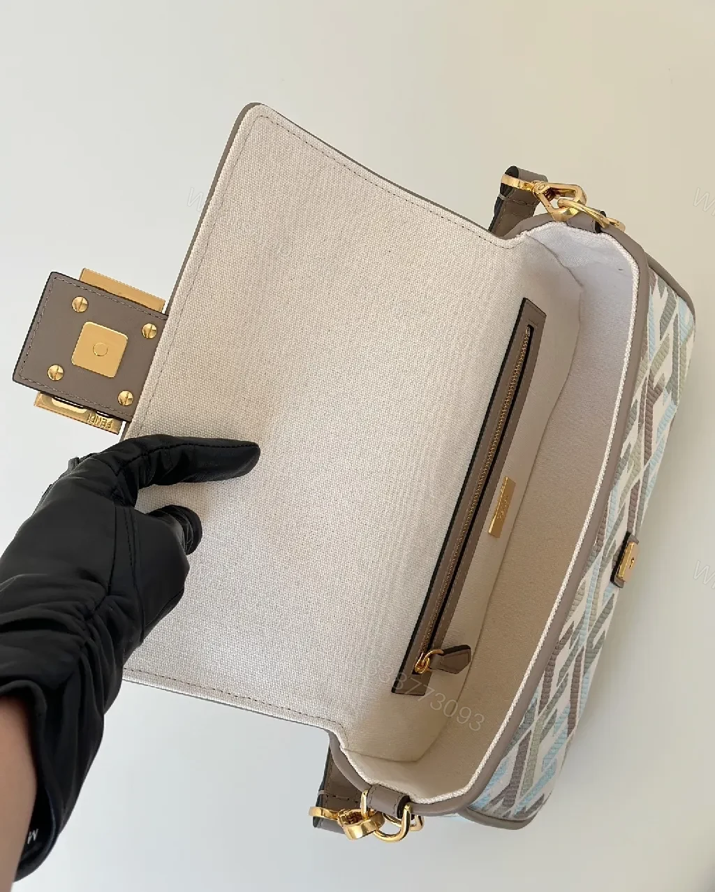 View 2 of Chic Jacquard Crossbody Bag: Modern Patterned Luxury