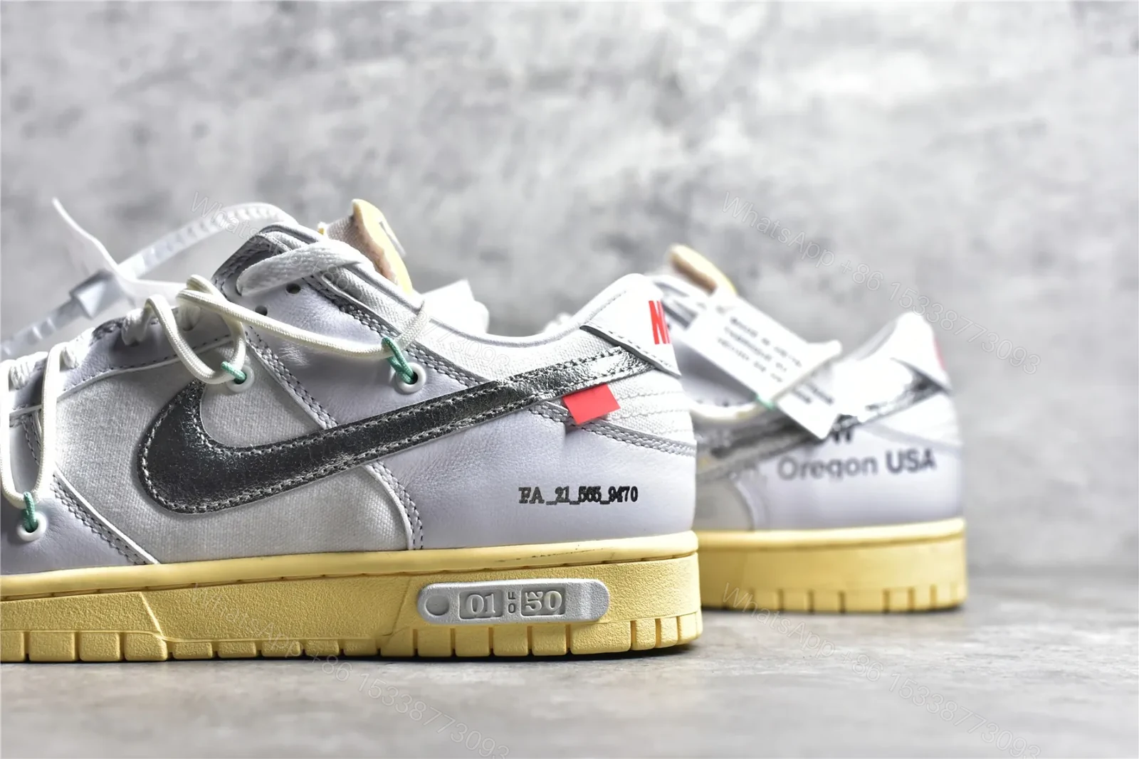 View 3 of Nike Dunk Low Off-White Lot 1 Reps
