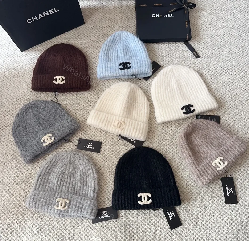View 9 of Lux Wool Beanie, Ribbed Knit, Subtle Logo, Cozy Warmth, Beanie