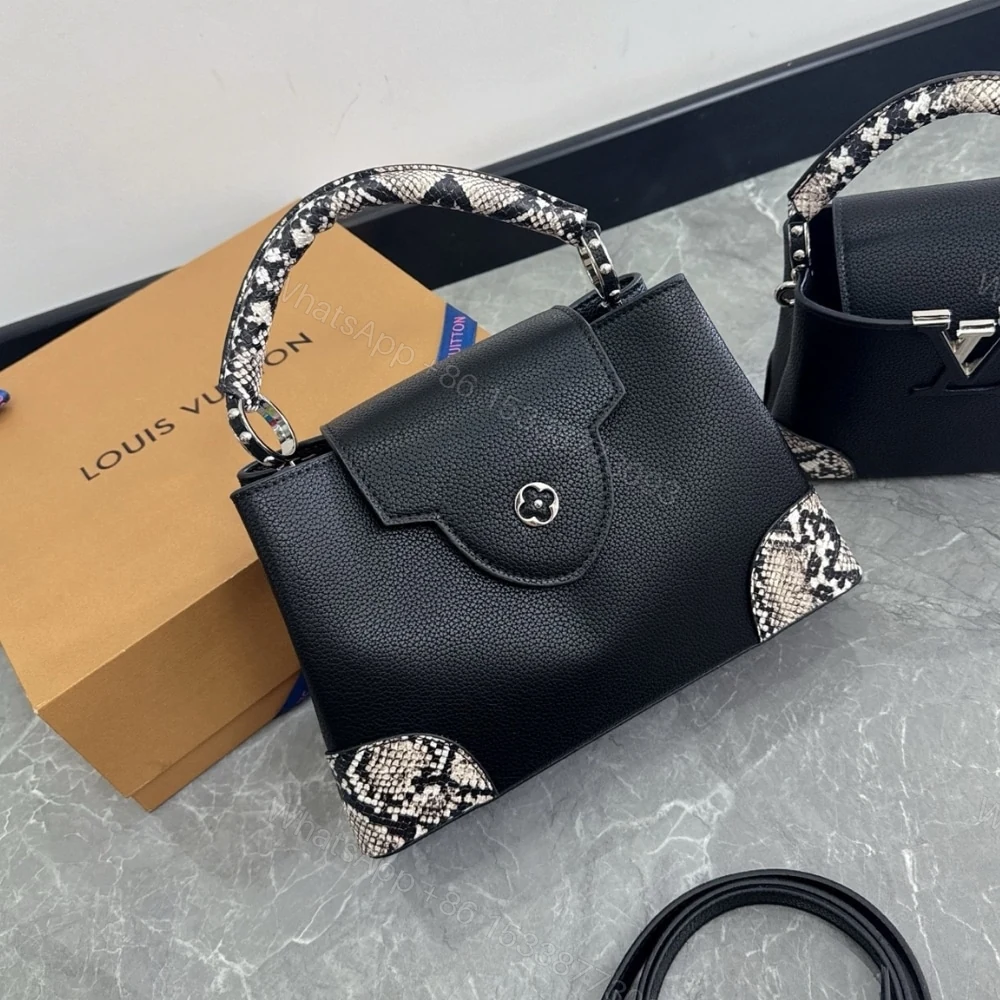 View 4 of Louis Vuitton Capucines Python Handbag 27Cm