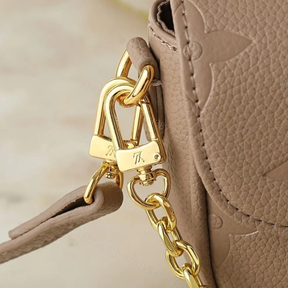 View 7 of Louis Vuitton Wallet On Chain Ivy Monogram Empreinte Greige 23Cm