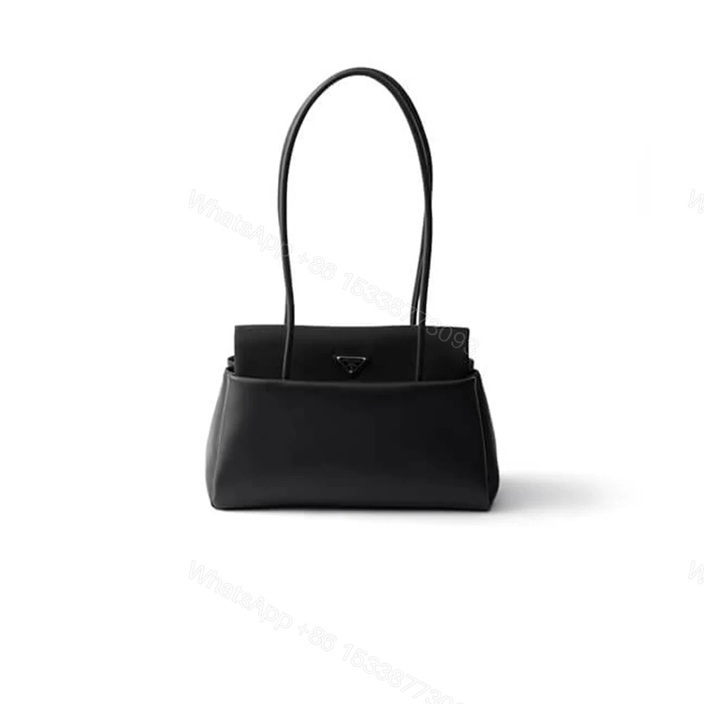Prada Passage medium leather bag with Re-Nylon flap(HIGH-END GRADE) — view 1