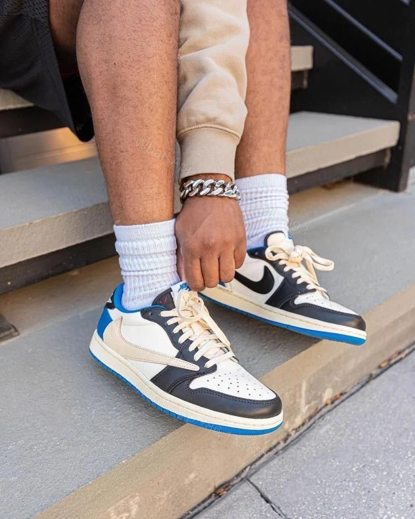 View 7 of First Copy Air Jordan Retro 1 Travis Scott x Fragment