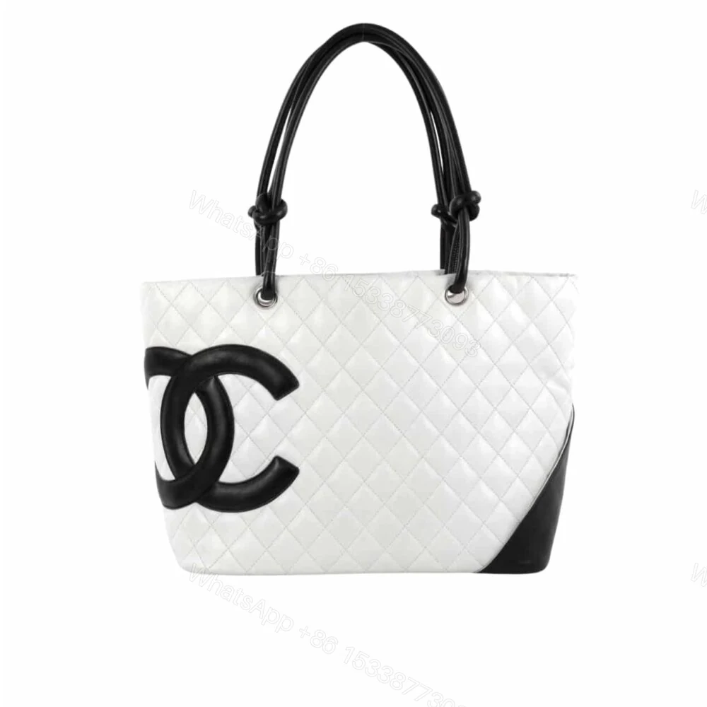 Chanel Cambon Line Large Tote Bag In White And Black 41Cm — view 1