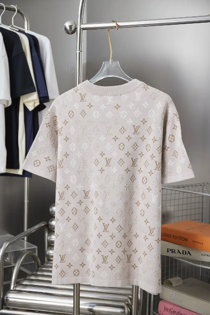 View 10 of Soft-Print Monogram Knit: Subtle Luxury in Textured Cotton