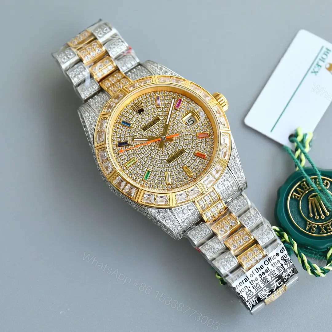 View 5 of Best Rolex Datejust Full Diamon 41MM President Bracelet Edition RG-DATEJUST41-FULL-DIAMOND-TT