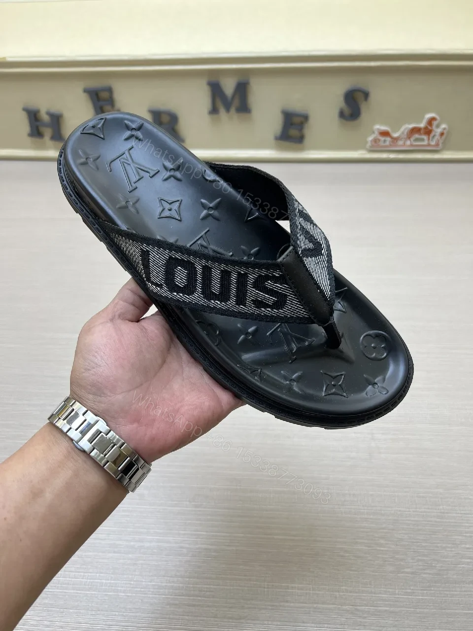 Monogram Textured Slip-Ons: Luxe, All-Day Comfort — view 1