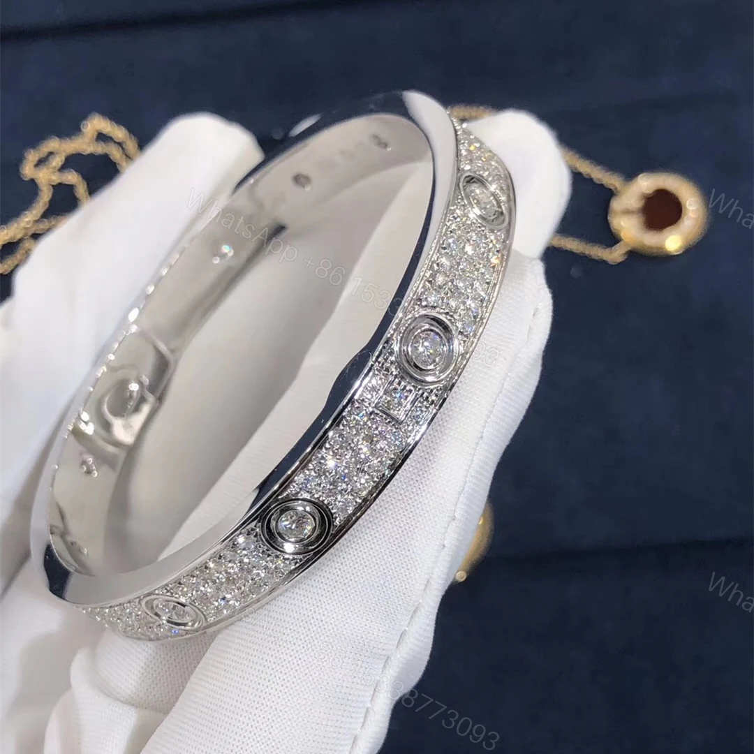 View 3 of Cartier Love Bracelet, full paved diamonds