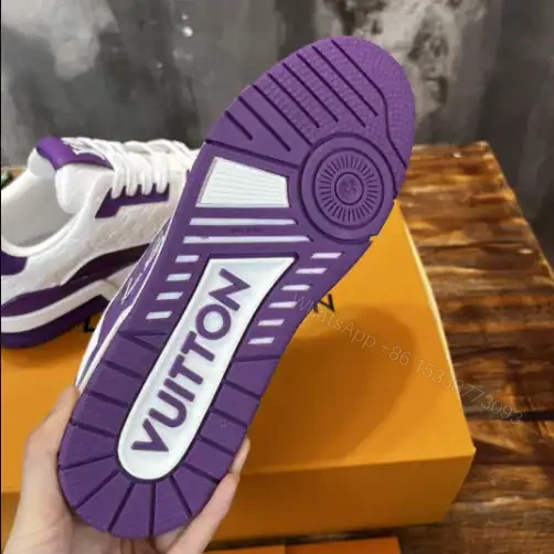 View 6 of LOUIS VUITTON TRAINE SNEAKERS IN WHITE AND PURPLE – LSVT383