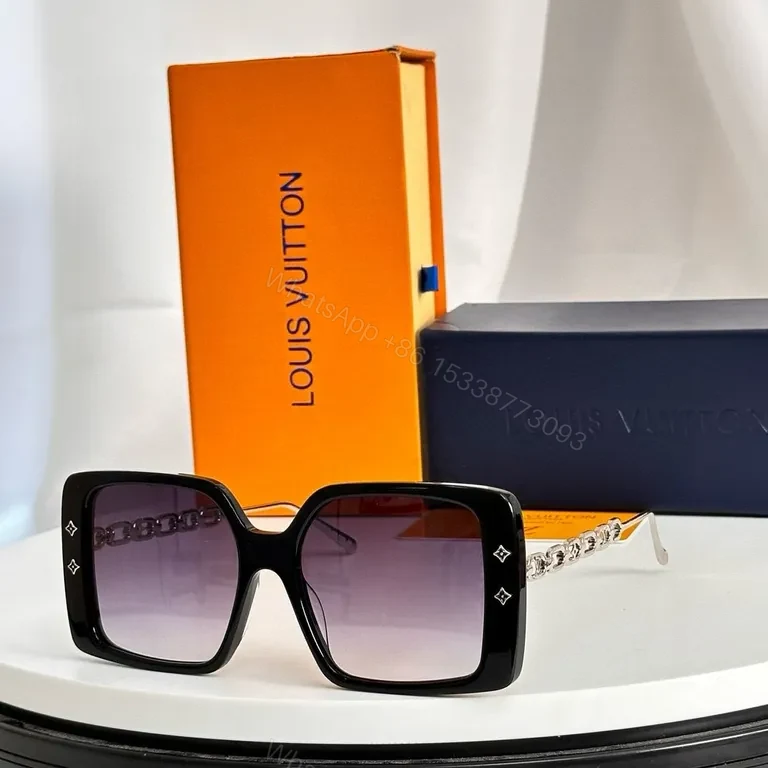 View 3 of Bold Pink LV-Detail Sunglasses: Oversized Square Frame