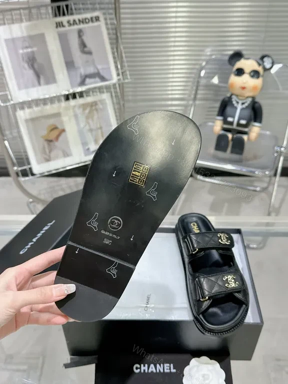 View 4 of Chanel-Inspired Leather Slides: Luxe Yet Everyday Comfort
