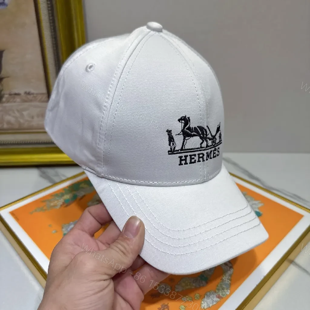 View 5 of White Cotton Cap, Clean Luxury, Six-Panel, Subtle Logo, Cap