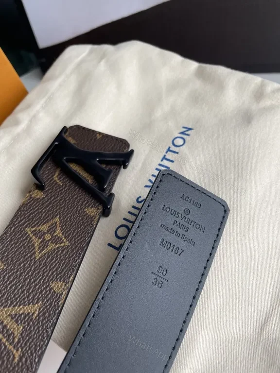 View 4 of Monogram Belt in Black Buckle - Luxury Canvas Strap Belt
