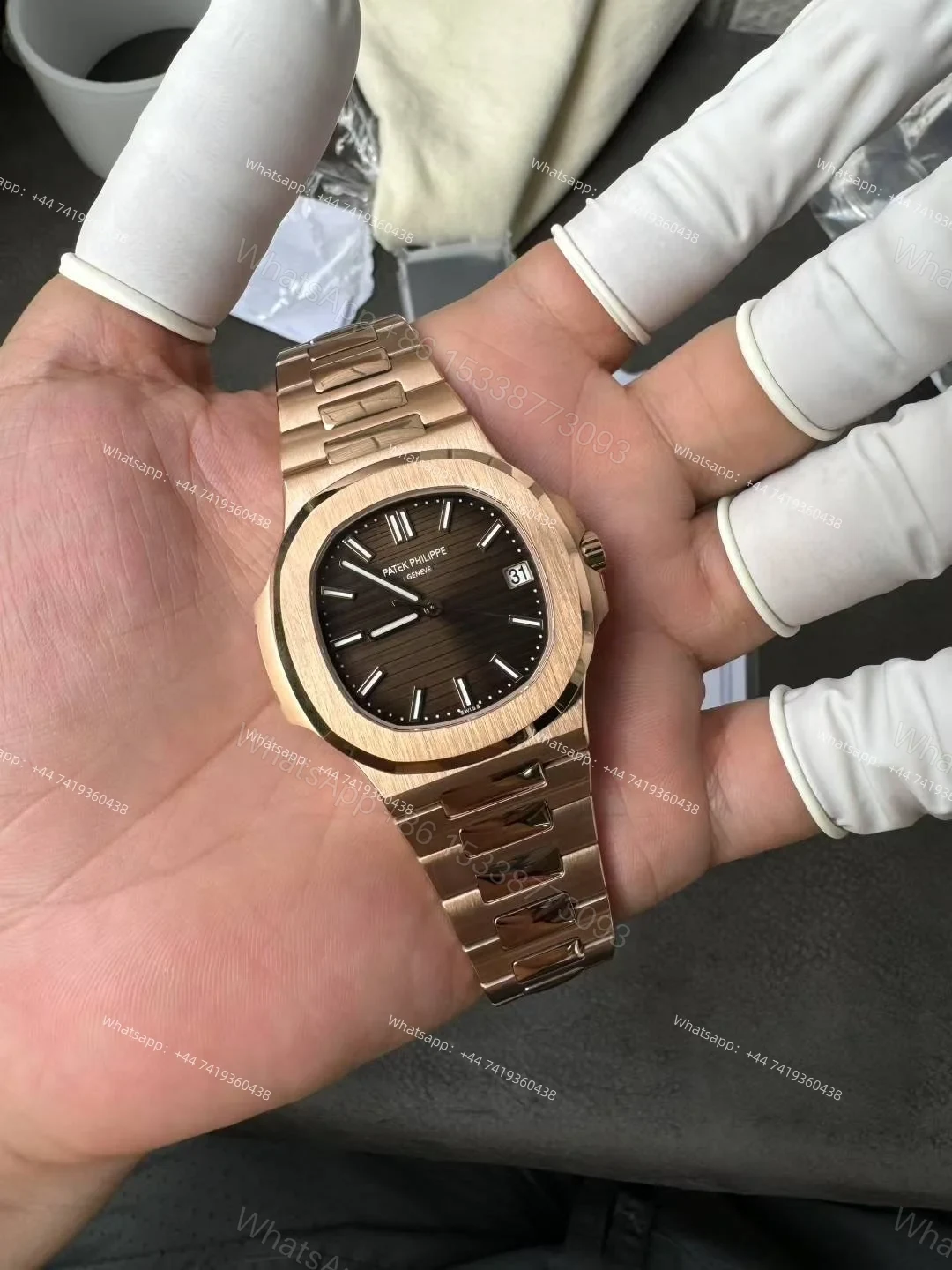 View 5 of Patek Philippe Super Clone Nautilus 5711 Rose Gold Brown Dial 40MM