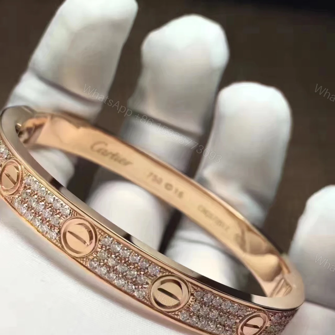 View 4 of Cartier Love Bracelet, paved diamonds